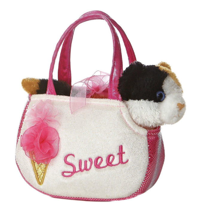 Aurora Sweet Calico Cat-Fancy Pals Toy Pet Carrier, 7-Inch