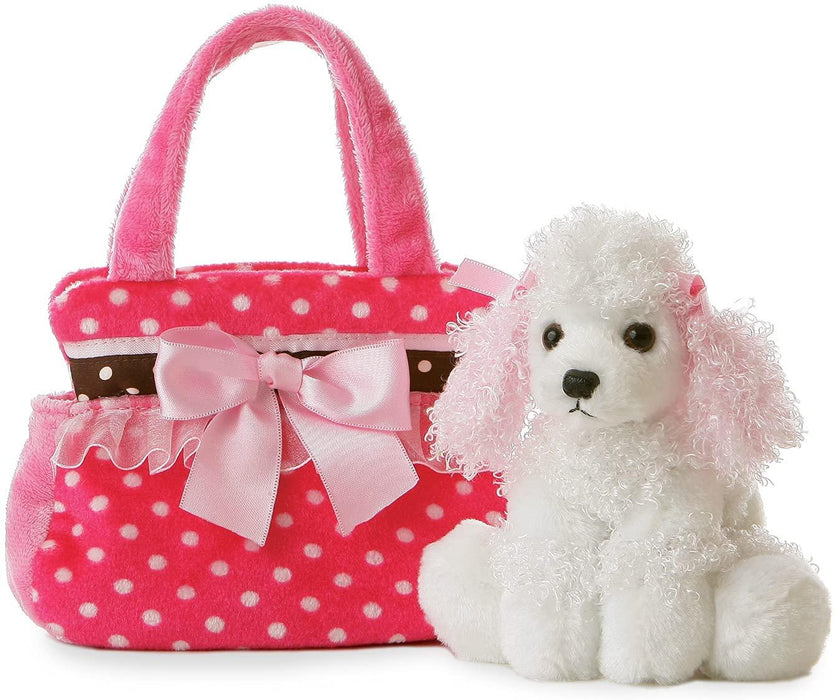 Aurora World Pet Carrier - 8" Fancy Pink Polka Dot