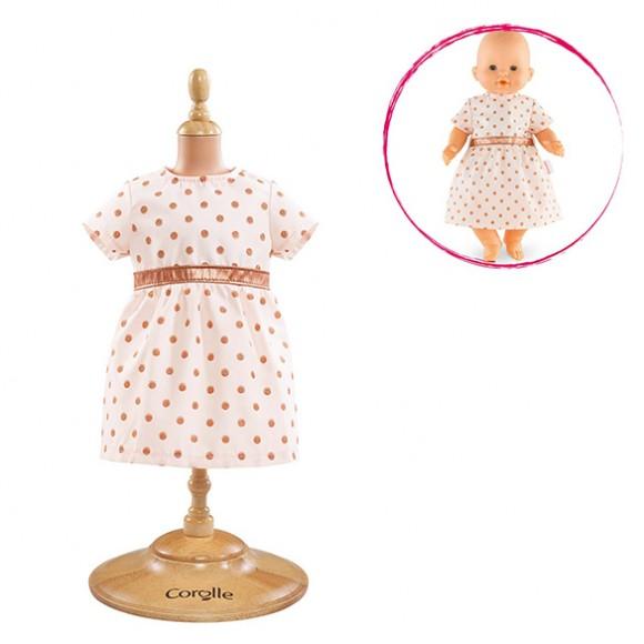 BB 14"  Corolle Doll Dress Golden Pink