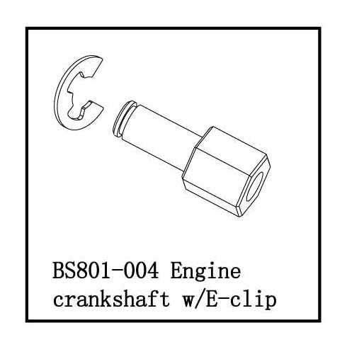 BS801-004 Engine Crankshaft with E-Clip