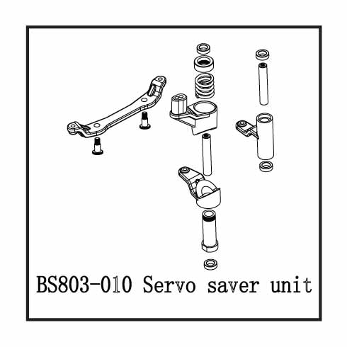 BS803-10 Servo Saver and Bellcrank Set