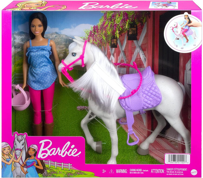 Barbie Doll and Horse Brunette