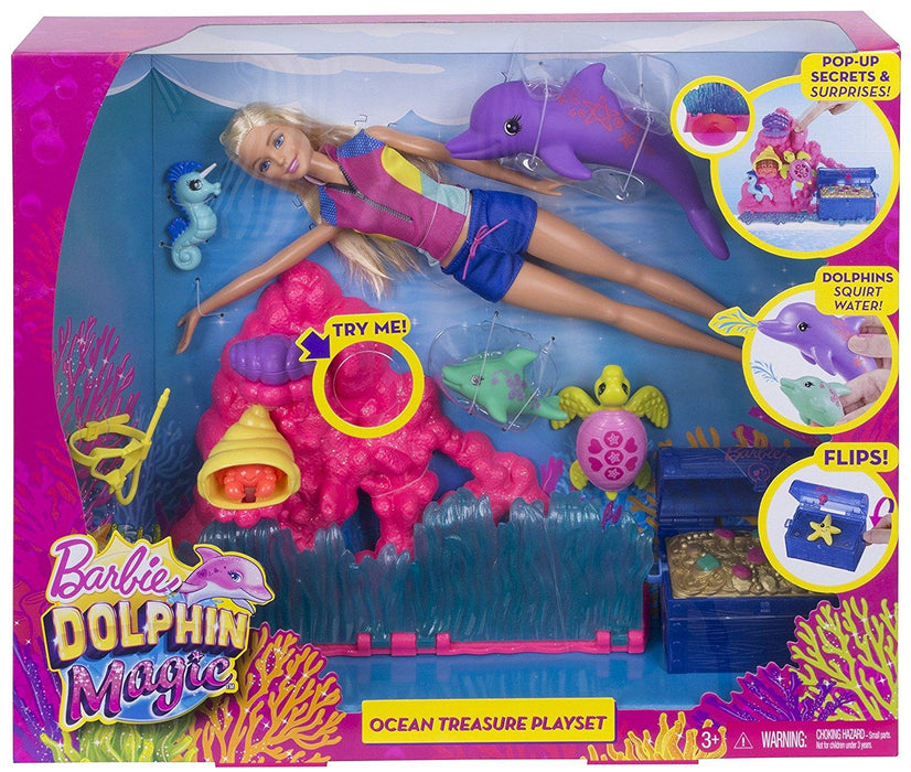 Barbie Doll Barbie Aqua Magic Barbie Dolphin Magic Doll Set
