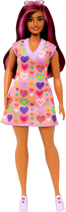 Barbie Fashionistas Purple Streak Orange Heart Dress Doll
