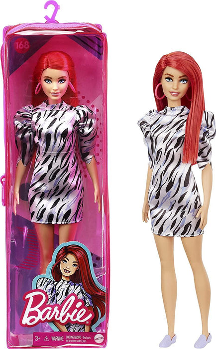 Barbie Fashionita Doll: Striped Dress, Red Hair