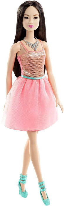 Barbie Glitz Doll-Black Hair/Peach Dress