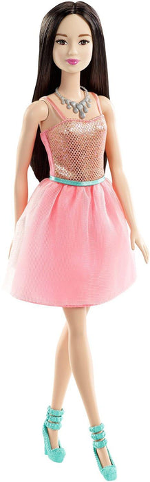 barbie glitz doll pink dress Barbie Glitz Doll Pink Dress Gold Belt Necklace Blonde Hair DGX82