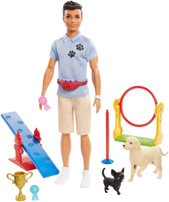 Barbie Ken Dog Trainer Playset with Doll and Accessories, Mult