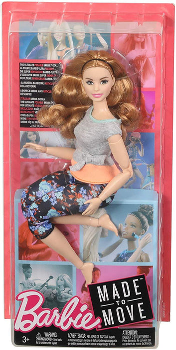 Barbie Made to Move Doll - Curvy with Auburn Hair