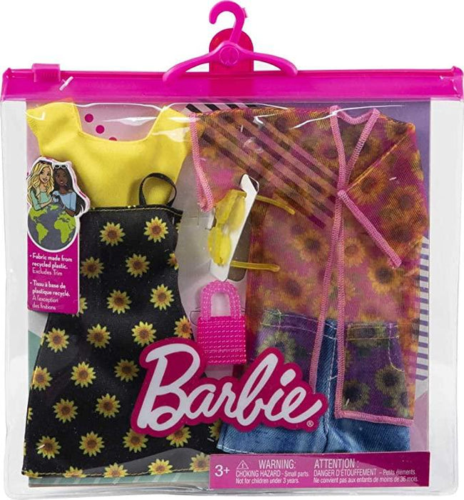 Barbie Outfit Black Sunflower Dress