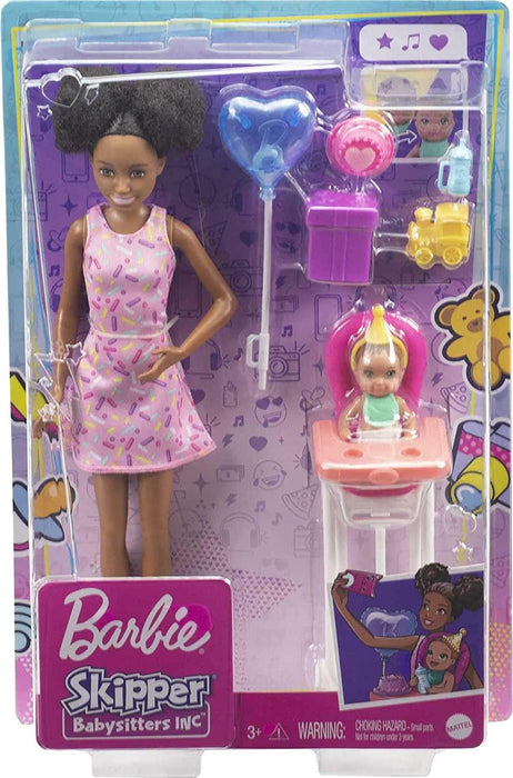 Barbie Skipper Babysitters Inc. Dolls & Playset with Babysitting Skipper Doll Black/Pink