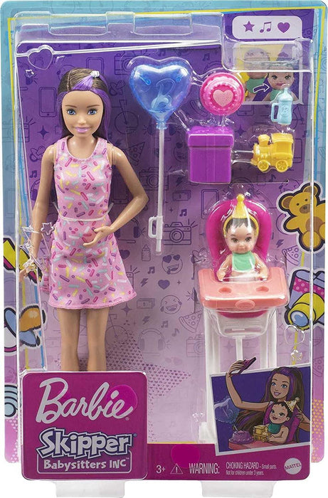 Barbie Skipper Babysitters Inc. Dolls & Playset with Babysitting Skipper Doll Pink Candy Top