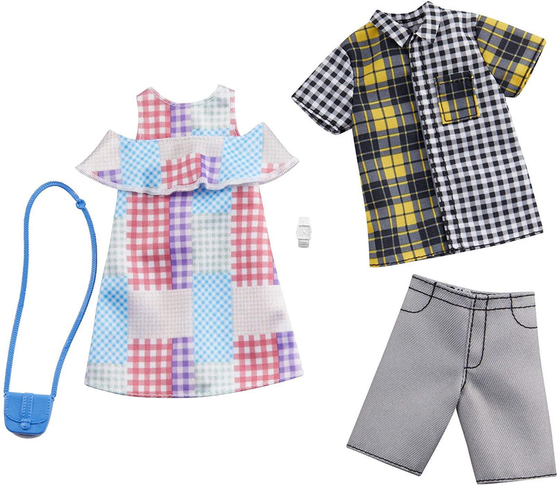 Barbie and Ken Plaid Dress and Plaid Shirt