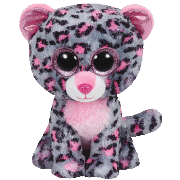 Beanie Boos Tasha the Grey/Pink Leopard 6 inches