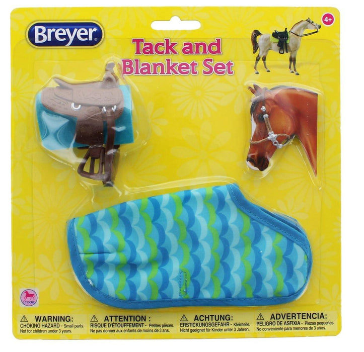 Blue Green Tack and Blanket Set