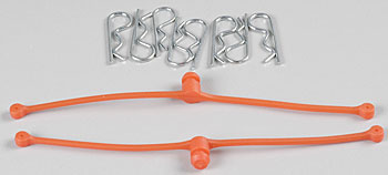 Body Klip Retainers,Orange (2)