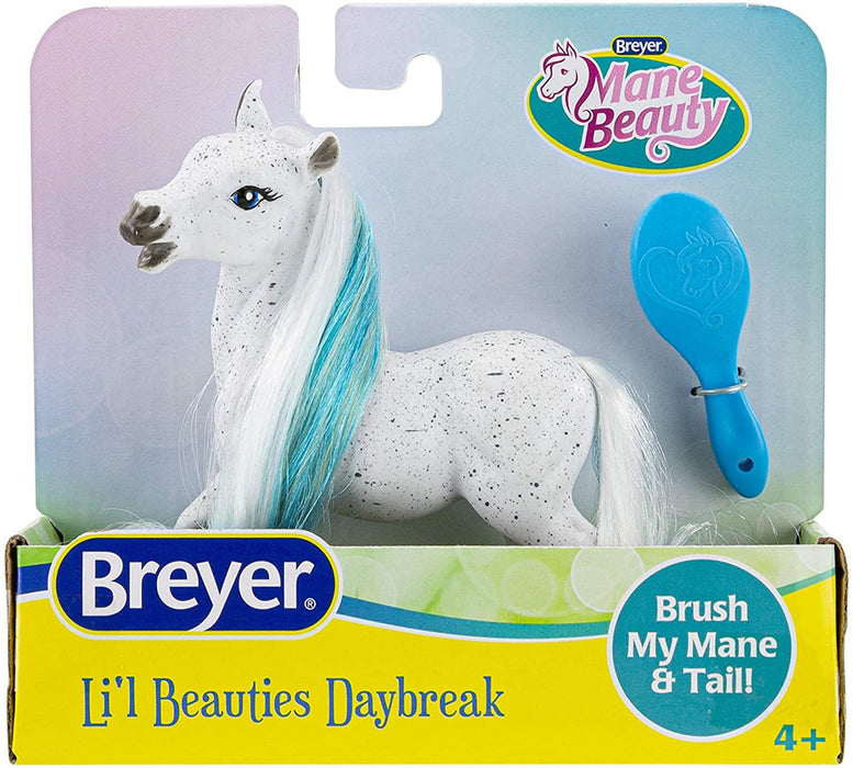 Breyer Horses Mane Beauty Li'l Beauties: Daybreak with Brushable White and Blue Mane and Tail