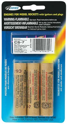 C6-7 Model Rocket Engines (3pack)