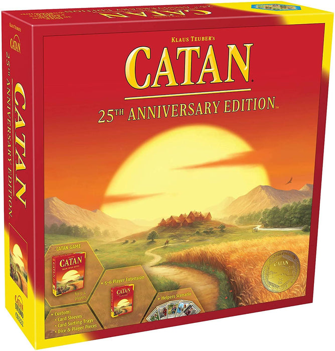 CATAN Board Game 25th Anniversary Edition: Includes The Base Game and The 5-6 Player Extension