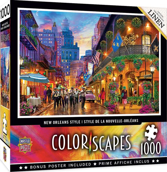 COLORSCAPES - NEW ORLEANS STYLE - 1000 PIECE LINEN JIGSAW PUZZLE