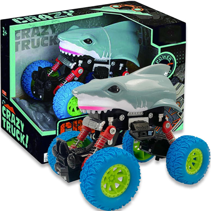 CT587 Crazy Truck – Pull Back Shark Truck – Blue