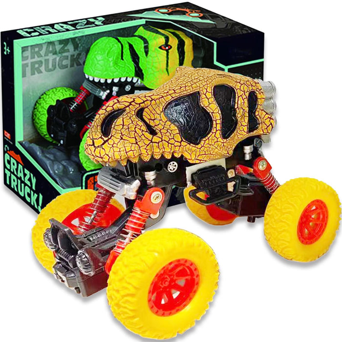 CT588 Crazy Truck – Pull Back Dinosaur Truck – Yellow