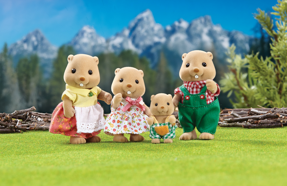 Calico critters hot sale beaver family