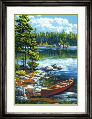 Canoe by the Lake Paint By Numbers