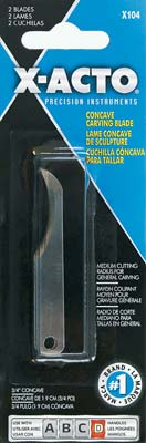 Carving Blade,Concave,3/4" (2)