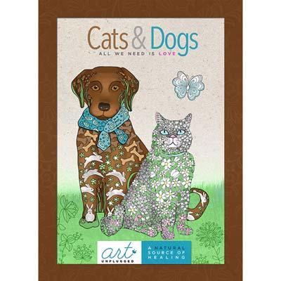 Cats & Dogs Adult Coloring Book