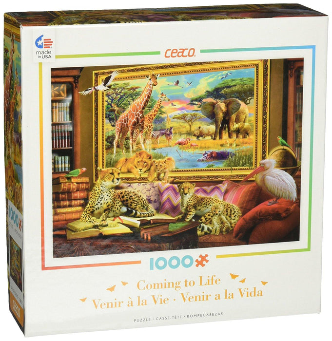 Ceaco Coming to Life Savannah 1000pc Puzzle Framed
