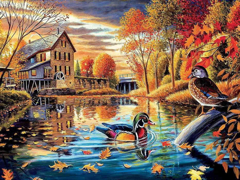 Ceaco Patrick J. Costello - Coming Home Collection - Mill Pond Woodies Jigsaw Puzzle, 750 Pieces