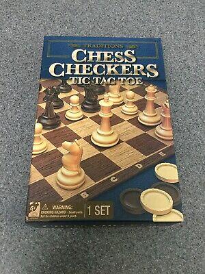 Chess Checkers Tc Tac Toe 3-in-1