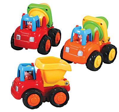 Chubby Friction Vehicles, 4 Assorted Styles