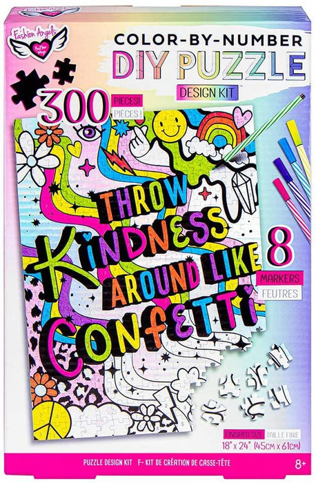 Color By Number 300 Piece Puzzle - Throwing Kindness Around