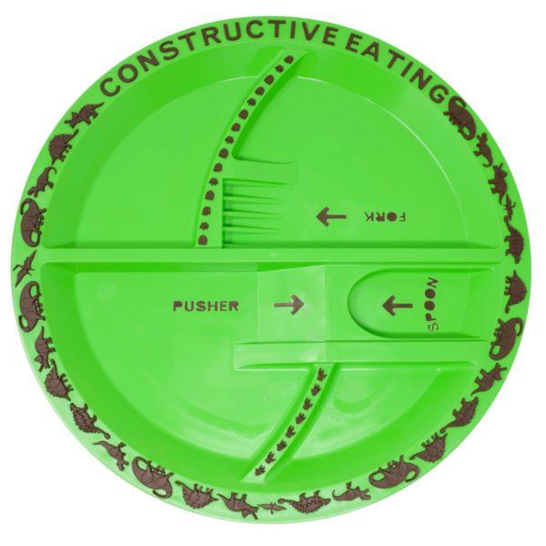 Constructive Eating Dinosaur Plate