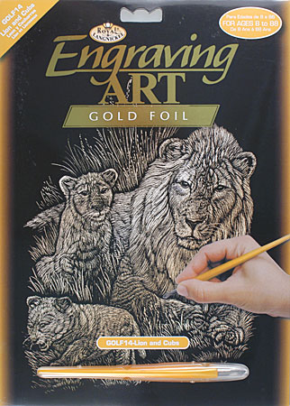Copper Engraving Lioness & Cub