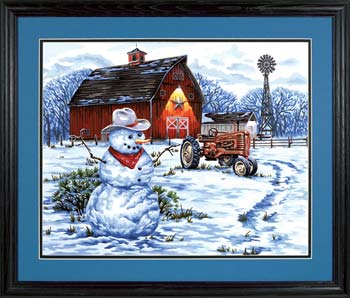 Country Snowman Paint By Numbers