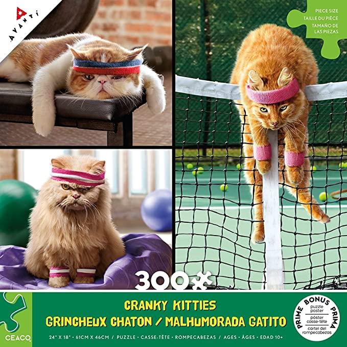 Cranky Kitties: Anyone For Tennis? 300pc Puzzle
