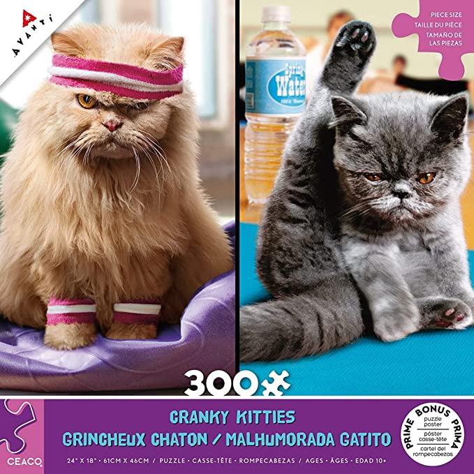 Cranky Kitties: Let's Do Yoga 300pc Puzzle