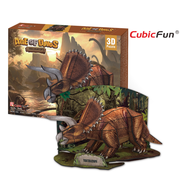 Cubic Fun Triceratops 3D Dinosaur Puzzle