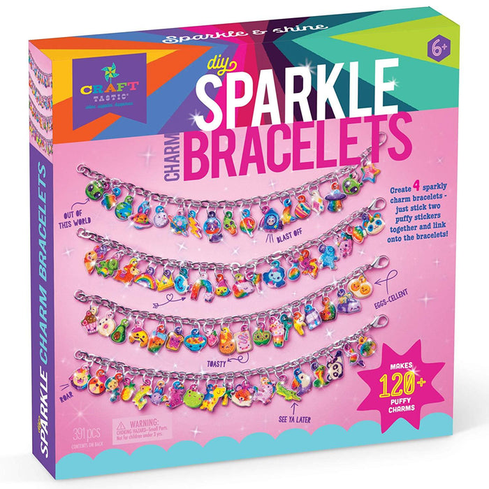 DIY Sparkle Charm Bracelets