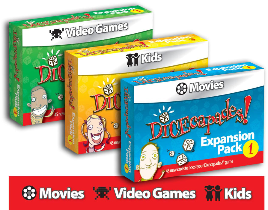 Dicecapades! Expansion Pack "Movies" (One pack of Number 2)