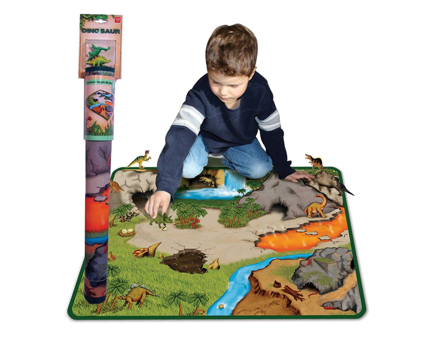 Dinosaur Prehistoric Playmat w/2 Dinos