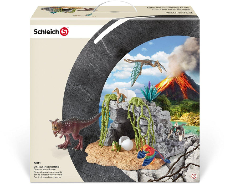 Dinosaurs Set With Cave