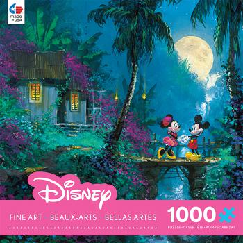 Disney Fine Art 1000pc Puzzle Mickey and Minnie Mouse Moonlight Proposal