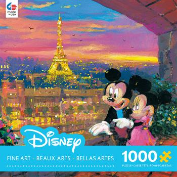 Disney Fine Art 1000pc Puzzle Mickey and Minnie Mouse Paris Sunset