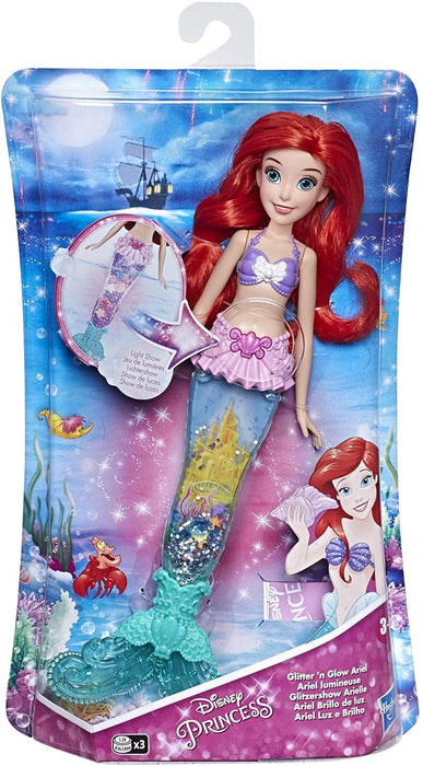 Disney Princess Glitter N Glow Ariel Mermaid Doll
