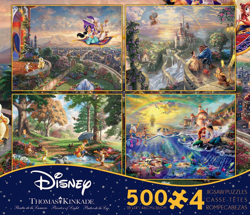 Disney Thomas Kinkade 4n1 Puzzle Pack