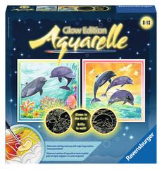 Dolphins Glow in the Dark Water Color